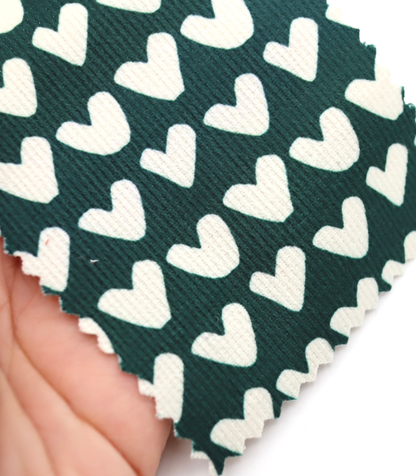 【25SS-026】ハートプリントコーデュロイ　/0.5ｙあたり=～735円