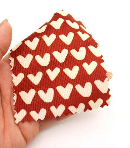 【25SS-026】ハートプリントコーデュロイ　/0.5ｙあたり=～735円