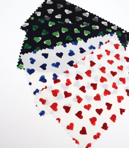 【25SS-052】ハートプリントデシン　/0.5ｙあたり=～745円