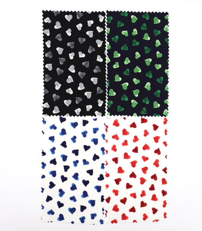 【25SS-052】ハートプリントデシン　/0.5ｙあたり=～745円