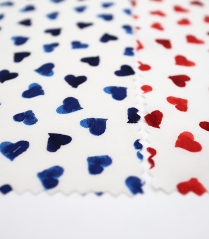 【25SS-052】ハートプリントデシン　/0.5ｙあたり=～745円