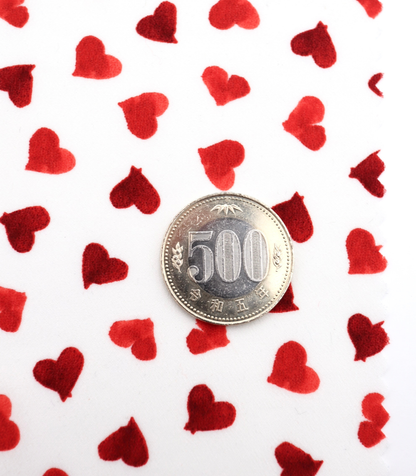 【25SS-052】ハートプリントデシン　/0.5ｙあたり=～745円