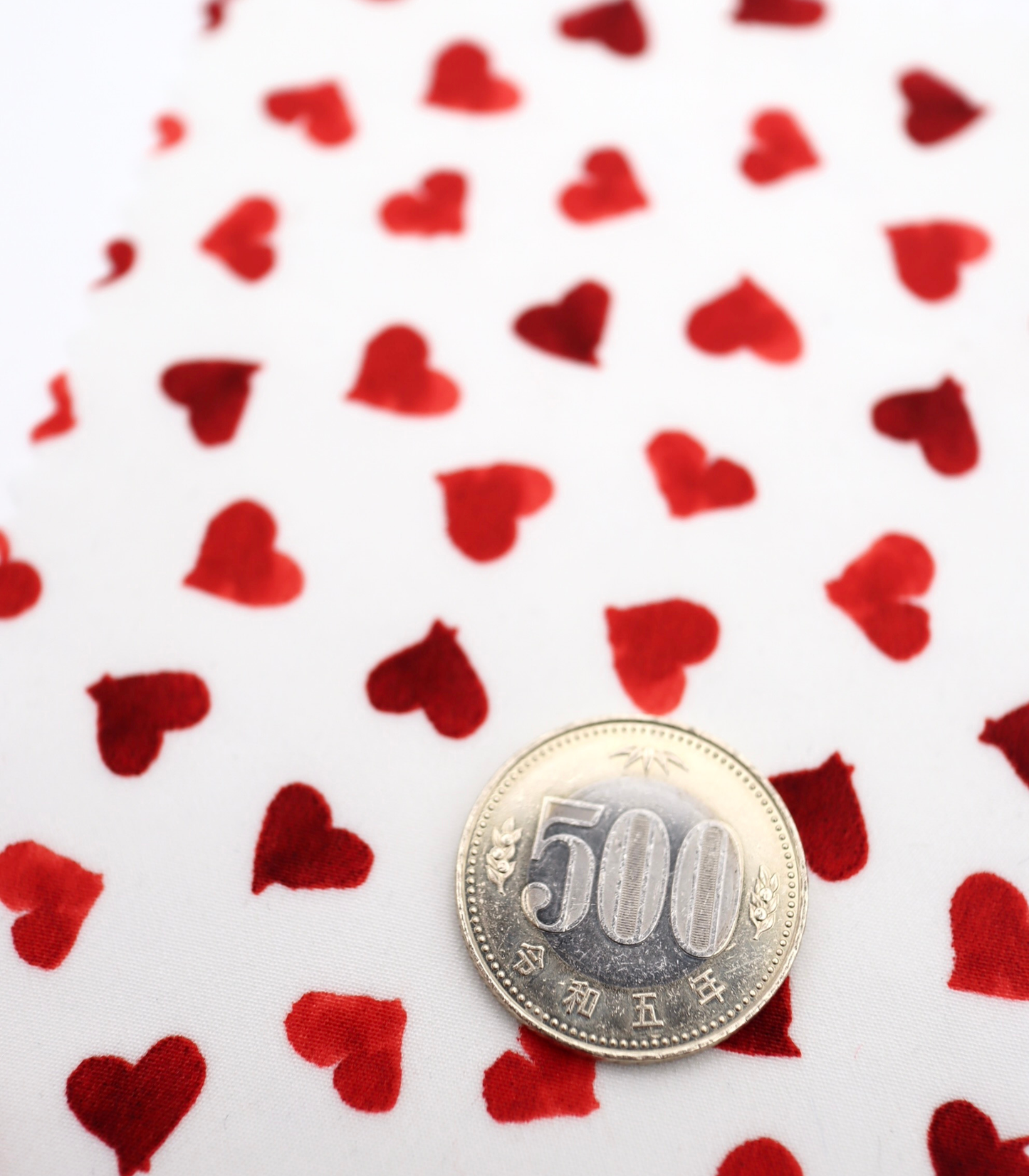 【25SS-052】ハートプリントデシン　/0.5ｙあたり=～745円