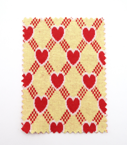 【25SS-020】ハート×チェックジャガード二重織りニット　/0.5ｙあたり=～1125円