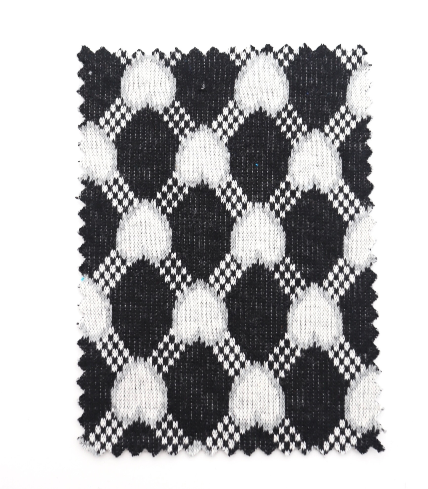 【25SS-020】ハート×チェックジャガード二重織りニット　/0.5ｙあたり=～1125円