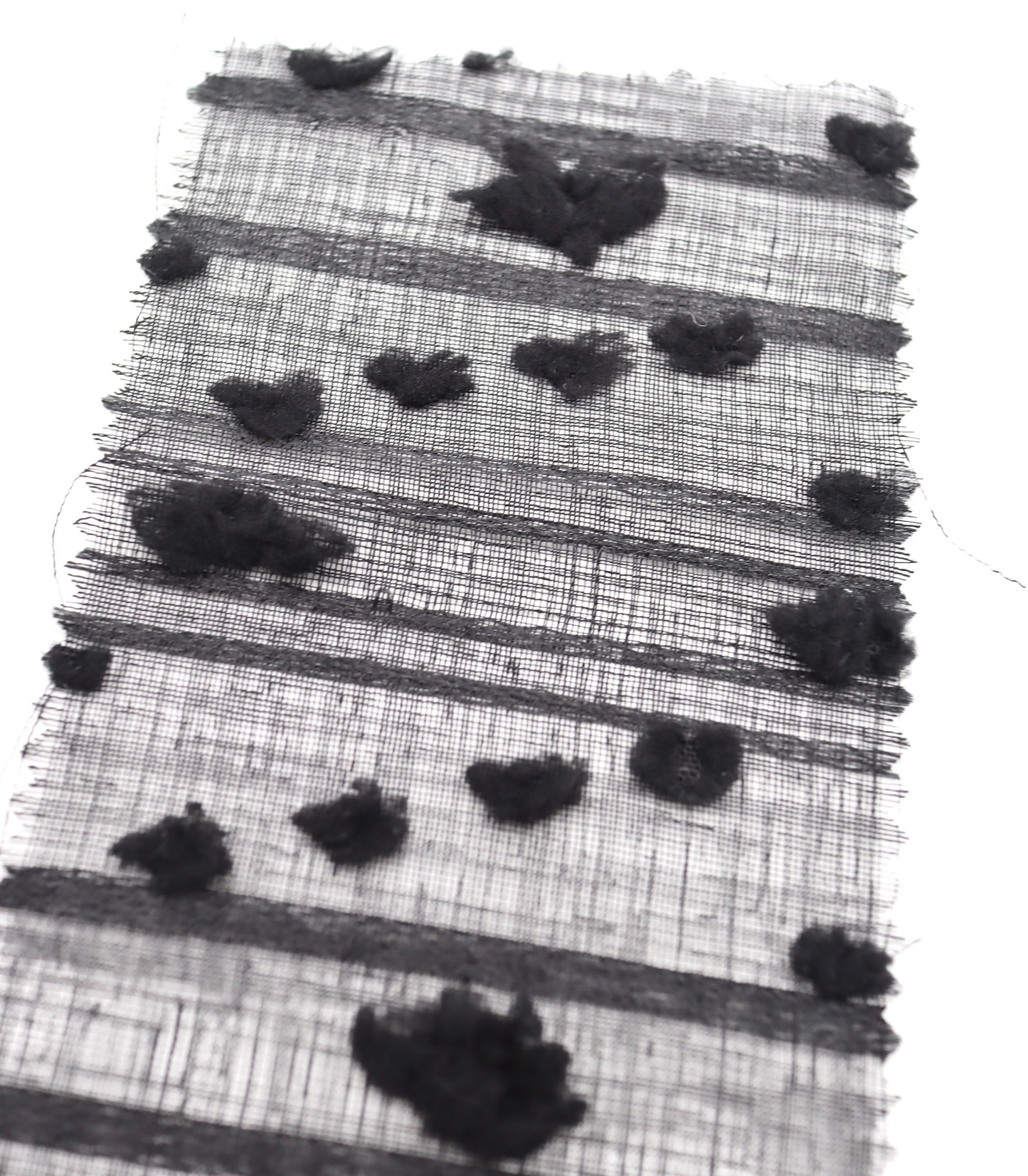 【25SS-371】もこもこフラワー×ボーダージャガードシアーローン　/0.5ｙあたり = ～580円