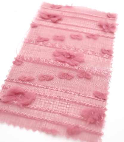 【25SS-371】もこもこフラワー×ボーダージャガードシアーローン　/0.5ｙあたり = ～580円