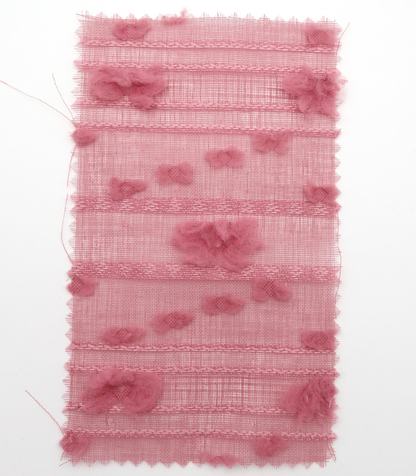 【25SS-371】もこもこフラワー×ボーダージャガードシアーローン　/0.5ｙあたり = ～580円