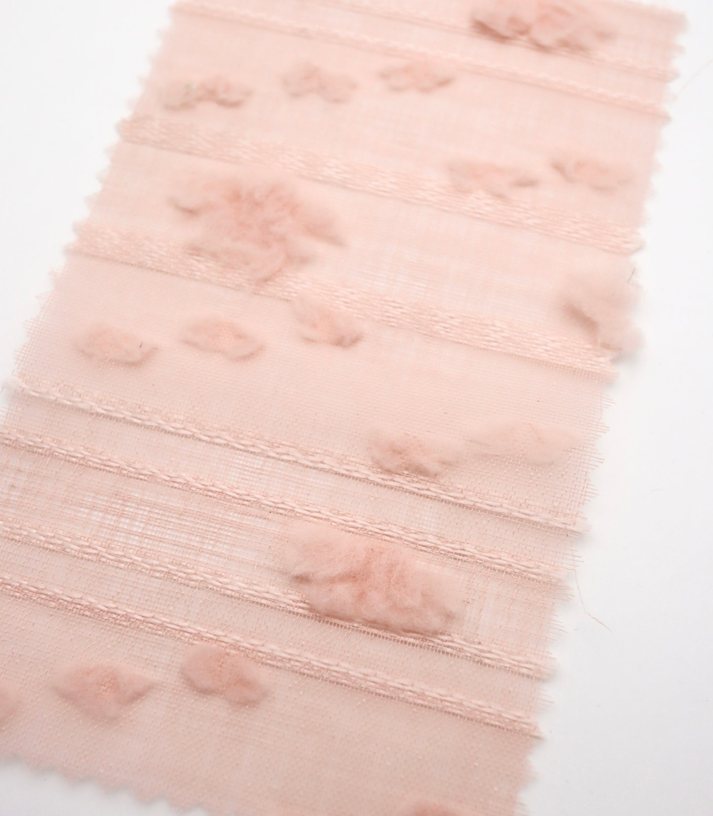 【25SS-371】もこもこフラワー×ボーダージャガードシアーローン　/0.5ｙあたり = ～580円