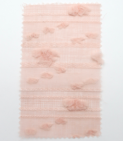 【25SS-371】もこもこフラワー×ボーダージャガードシアーローン　/0.5ｙあたり = ～580円