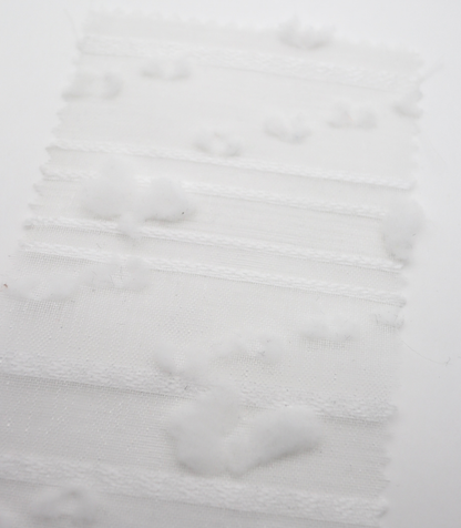 【25SS-371】もこもこフラワー×ボーダージャガードシアーローン　/0.5ｙあたり = ～580円