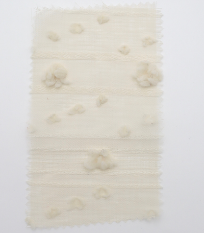 【25SS-371】もこもこフラワー×ボーダージャガードシアーローン　/0.5ｙあたり = ～580円