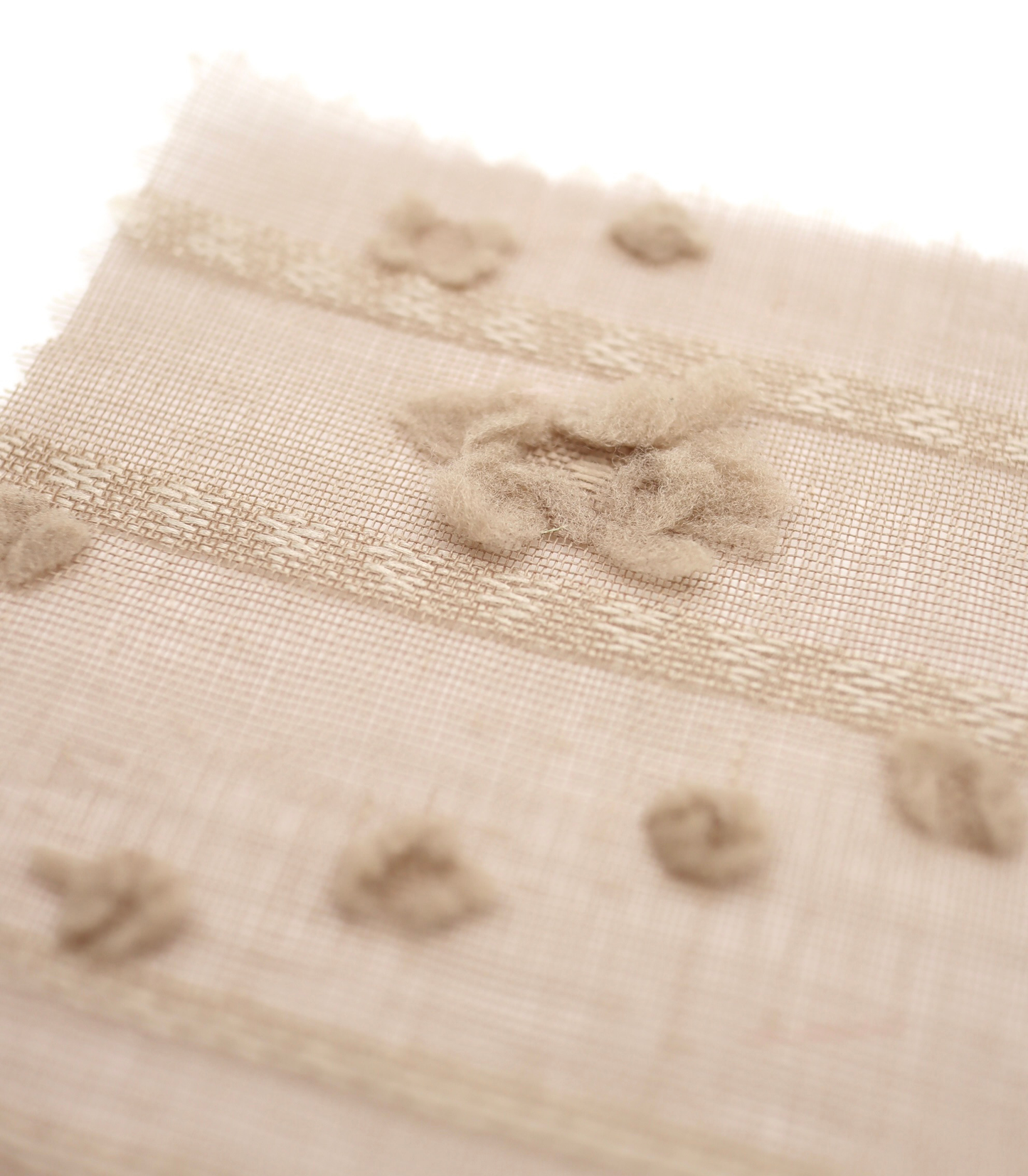 【25SS-371】もこもこフラワー×ボーダージャガードシアーローン　/0.5ｙあたり = ～580円