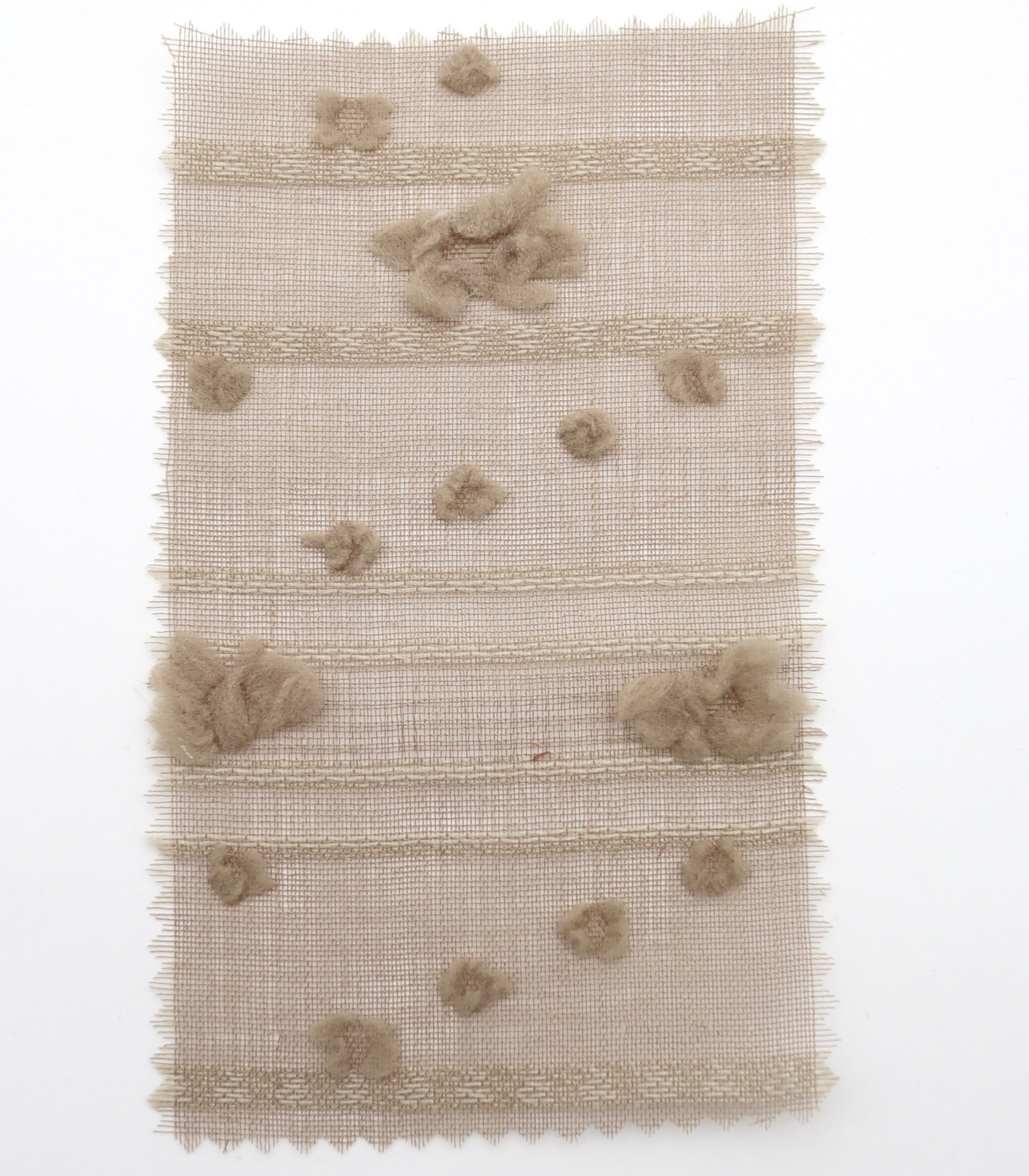 【25SS-371】もこもこフラワー×ボーダージャガードシアーローン　/0.5ｙあたり = ～580円