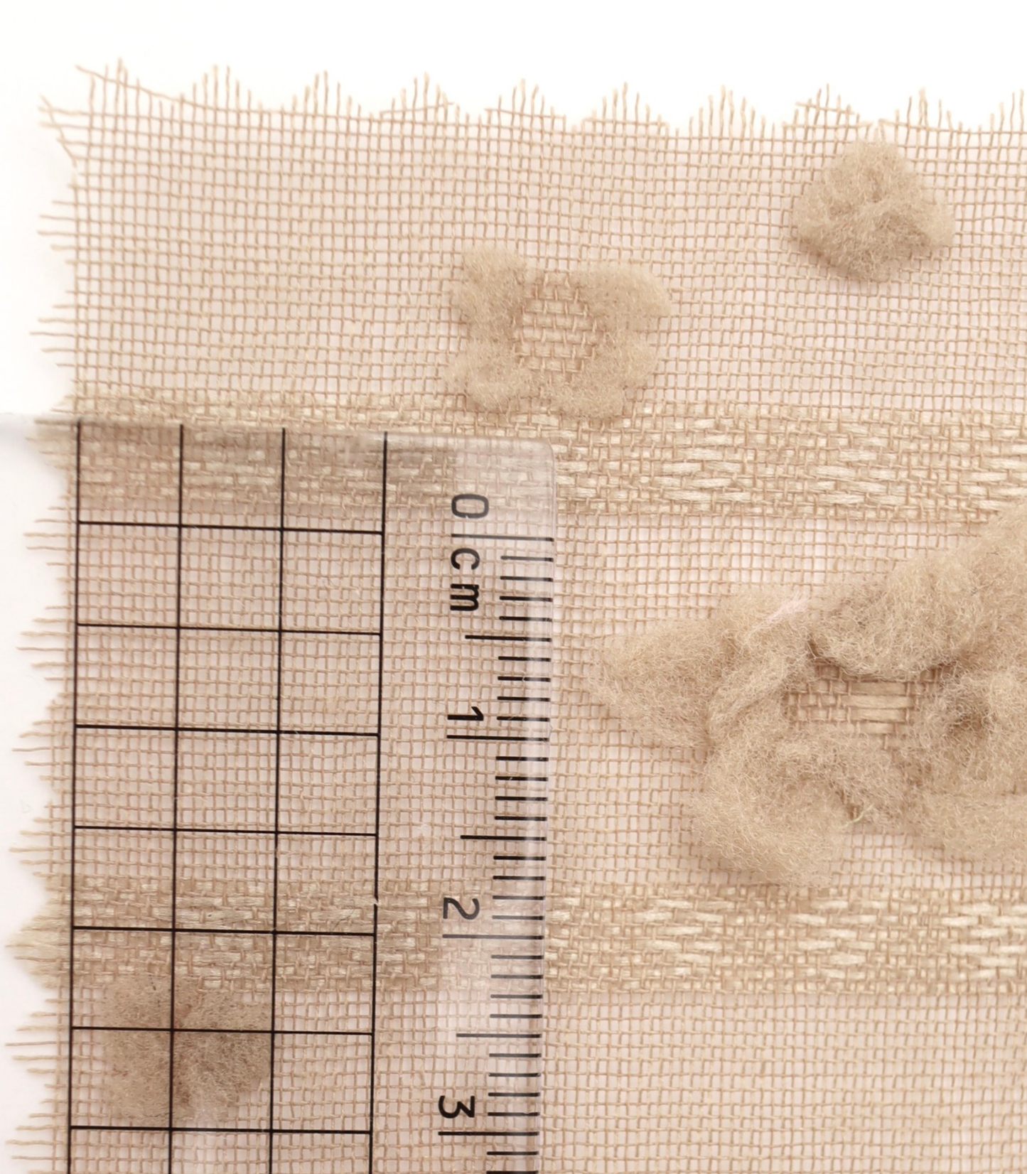 【25SS-371】もこもこフラワー×ボーダージャガードシアーローン　/0.5ｙあたり = ～580円