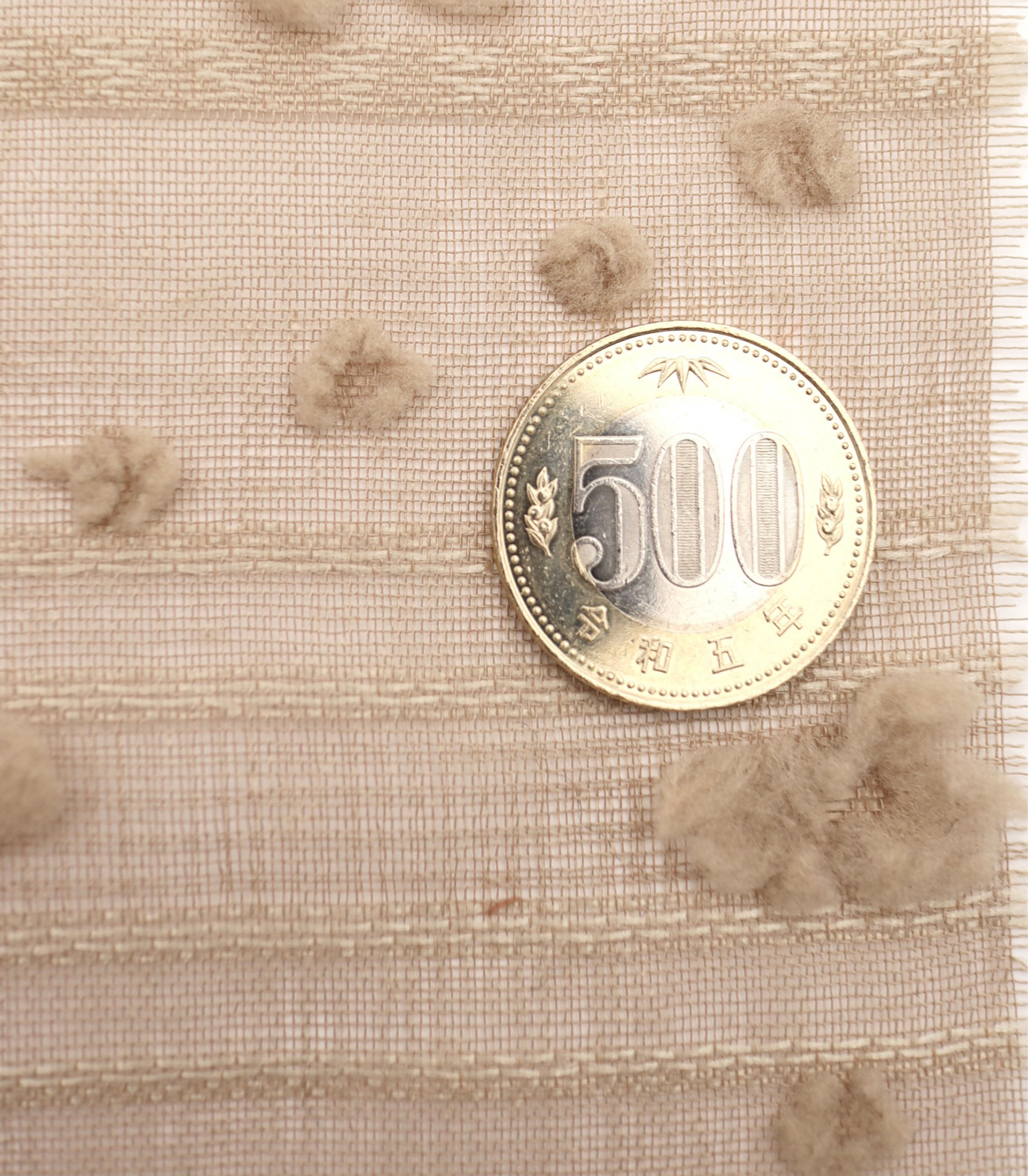 【25SS-371】もこもこフラワー×ボーダージャガードシアーローン　/0.5ｙあたり = ～580円