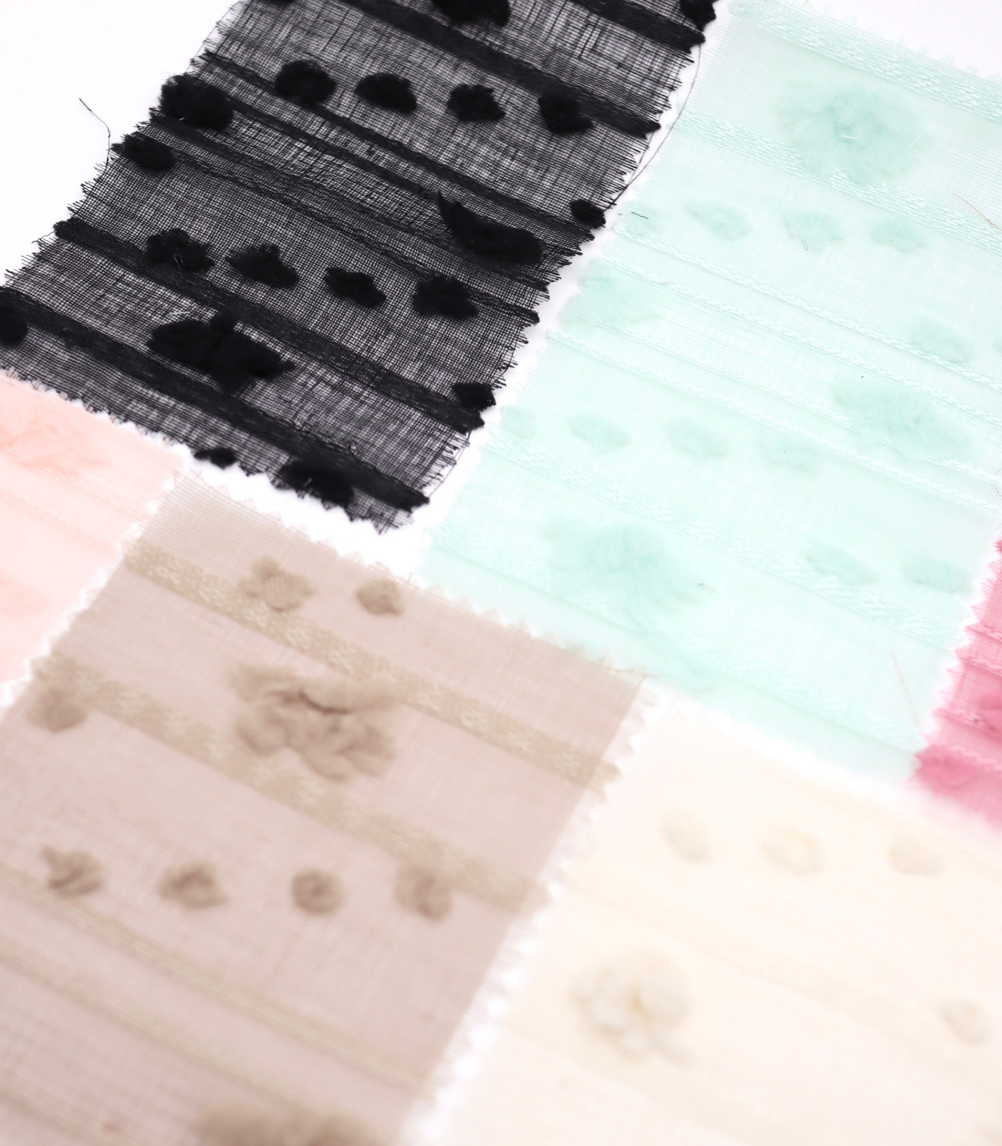 【25SS-371】もこもこフラワー×ボーダージャガードシアーローン　/0.5ｙあたり = ～580円