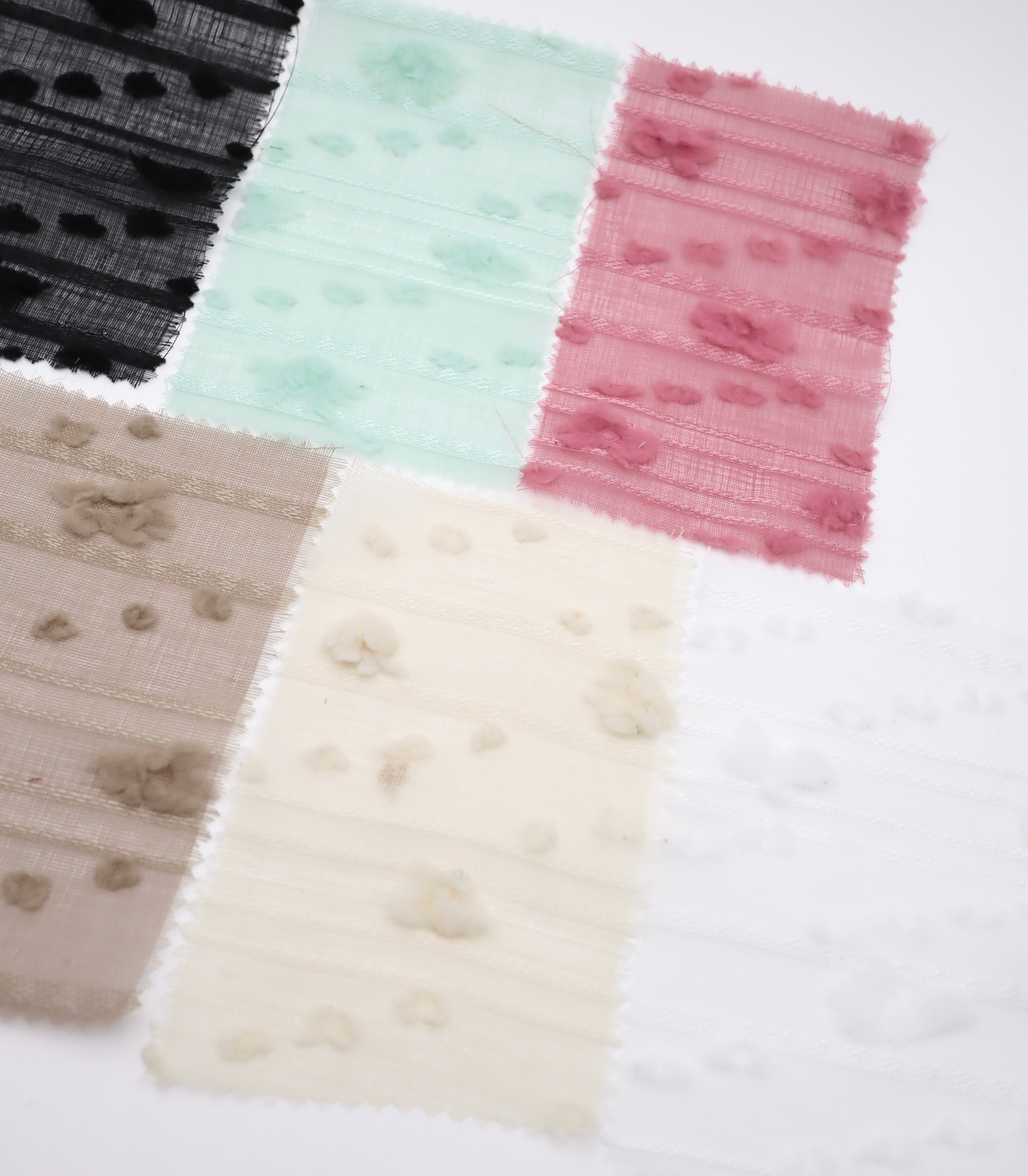 【25SS-371】もこもこフラワー×ボーダージャガードシアーローン　/0.5ｙあたり = ～580円