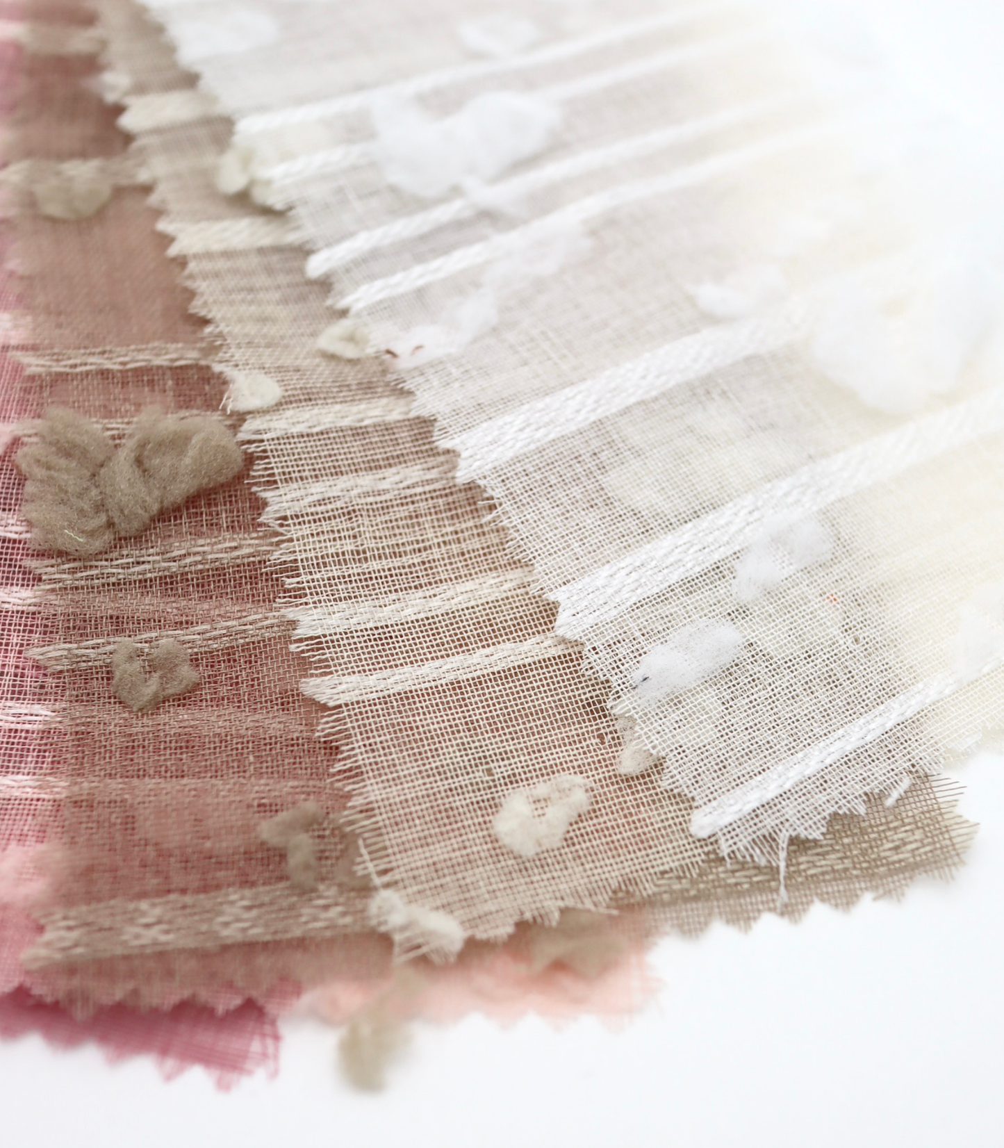 【25SS-371】もこもこフラワー×ボーダージャガードシアーローン　/0.5ｙあたり = ～580円