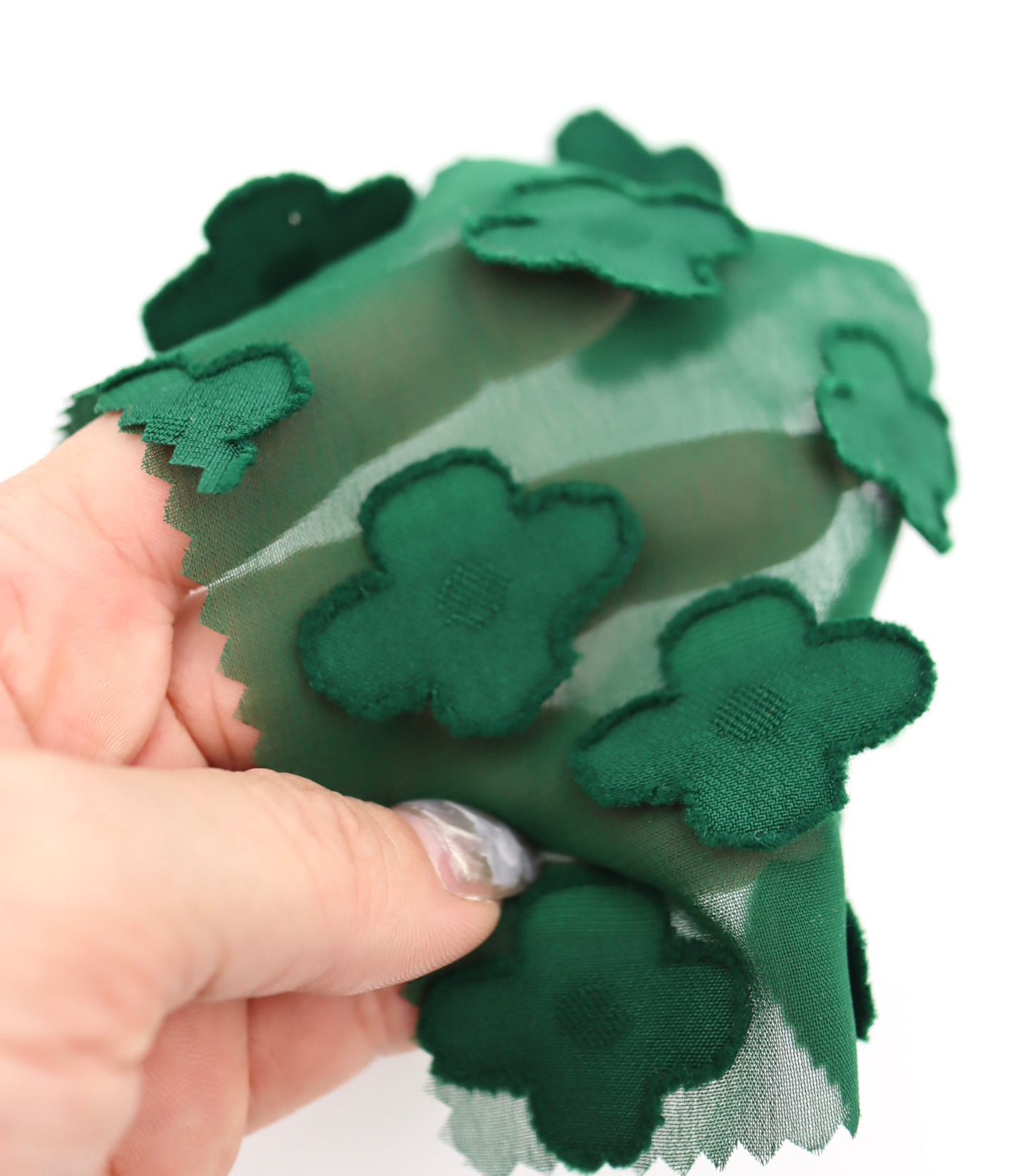 【25SS-376】立体フラワージャガードシフォン　/0.5ｙあたり = ～745円