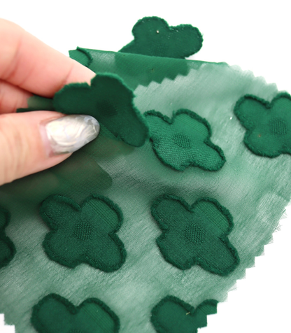 【25SS-376】立体フラワージャガードシフォン　/0.5ｙあたり = ～745円