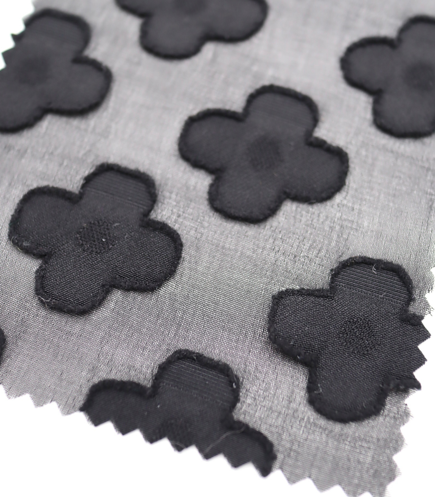 【25SS-376】立体フラワージャガードシフォン　/0.5ｙあたり = ～745円