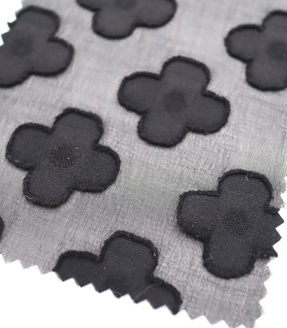 【25SS-376】立体フラワージャガードシフォン　/0.5ｙあたり = ～745円