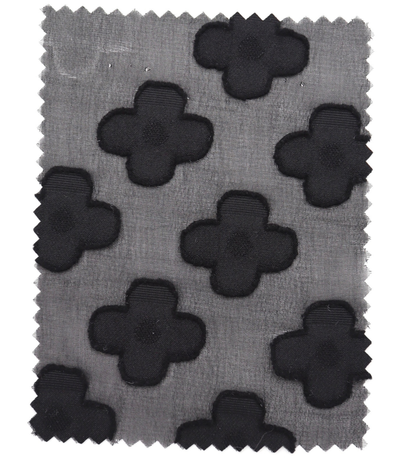 【25SS-376】立体フラワージャガードシフォン　/0.5ｙあたり = ～745円