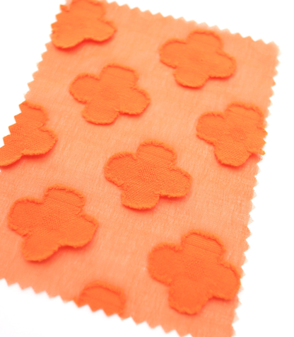 【25SS-376】立体フラワージャガードシフォン　/0.5ｙあたり = ～745円