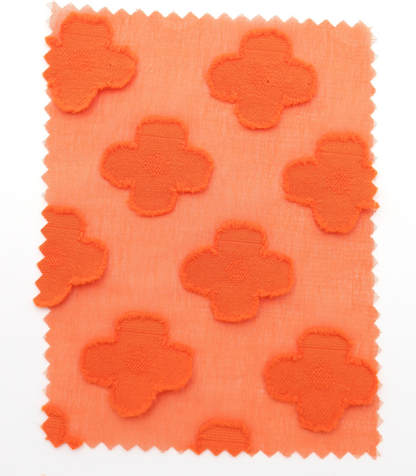 【25SS-376】立体フラワージャガードシフォン　/0.5ｙあたり = ～745円