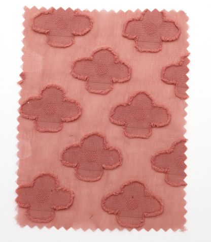 【25SS-376】立体フラワージャガードシフォン　/0.5ｙあたり = ～745円