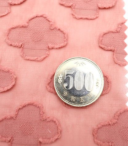 【25SS-376】立体フラワージャガードシフォン　/0.5ｙあたり = ～745円