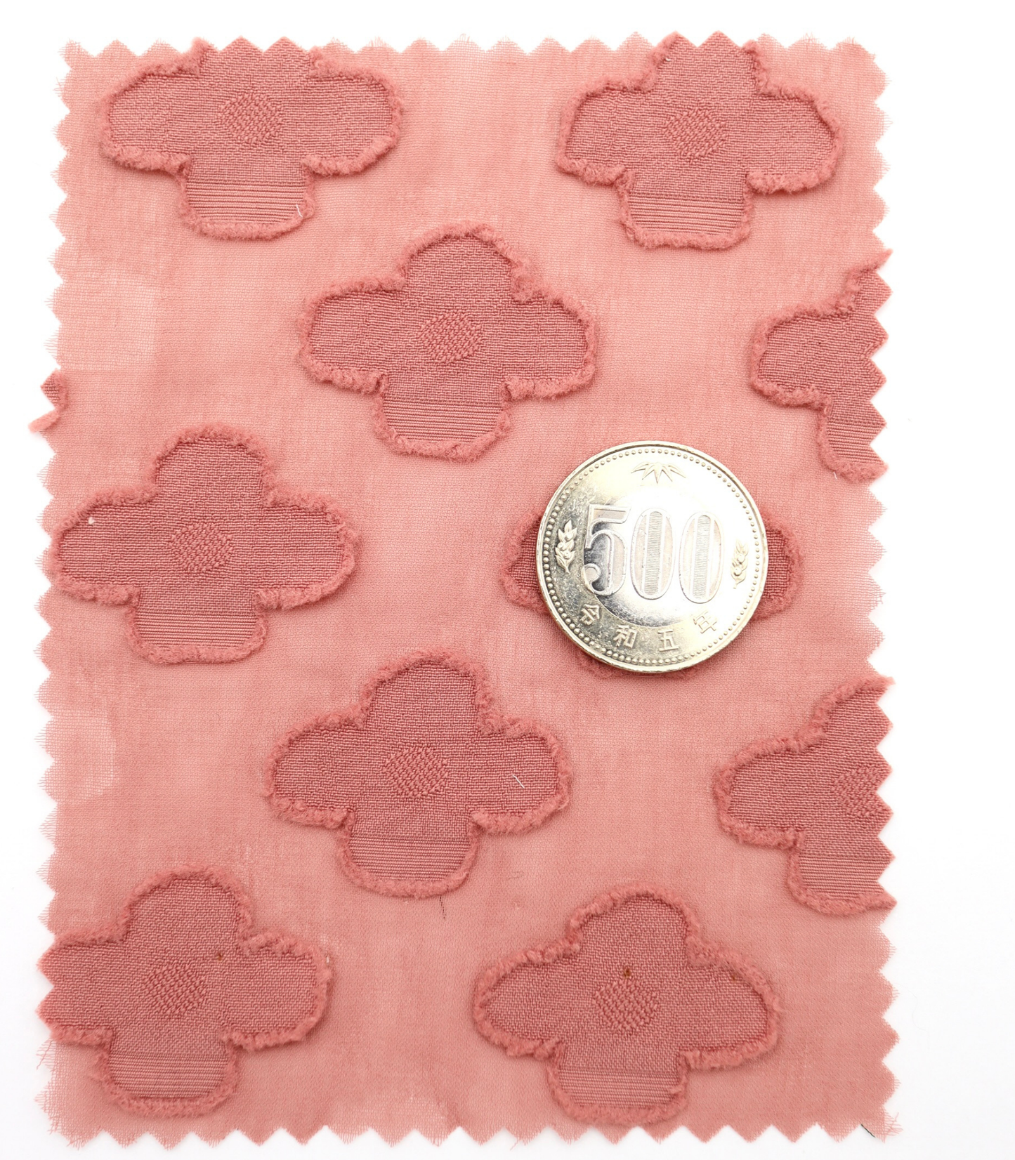 【25SS-376】立体フラワージャガードシフォン　/0.5ｙあたり = ～745円