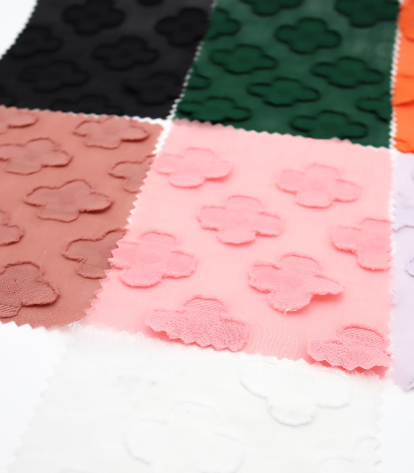 【25SS-376】立体フラワージャガードシフォン　/0.5ｙあたり = ～745円