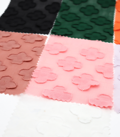 【25SS-376】立体フラワージャガードシフォン　/0.5ｙあたり = ～745円