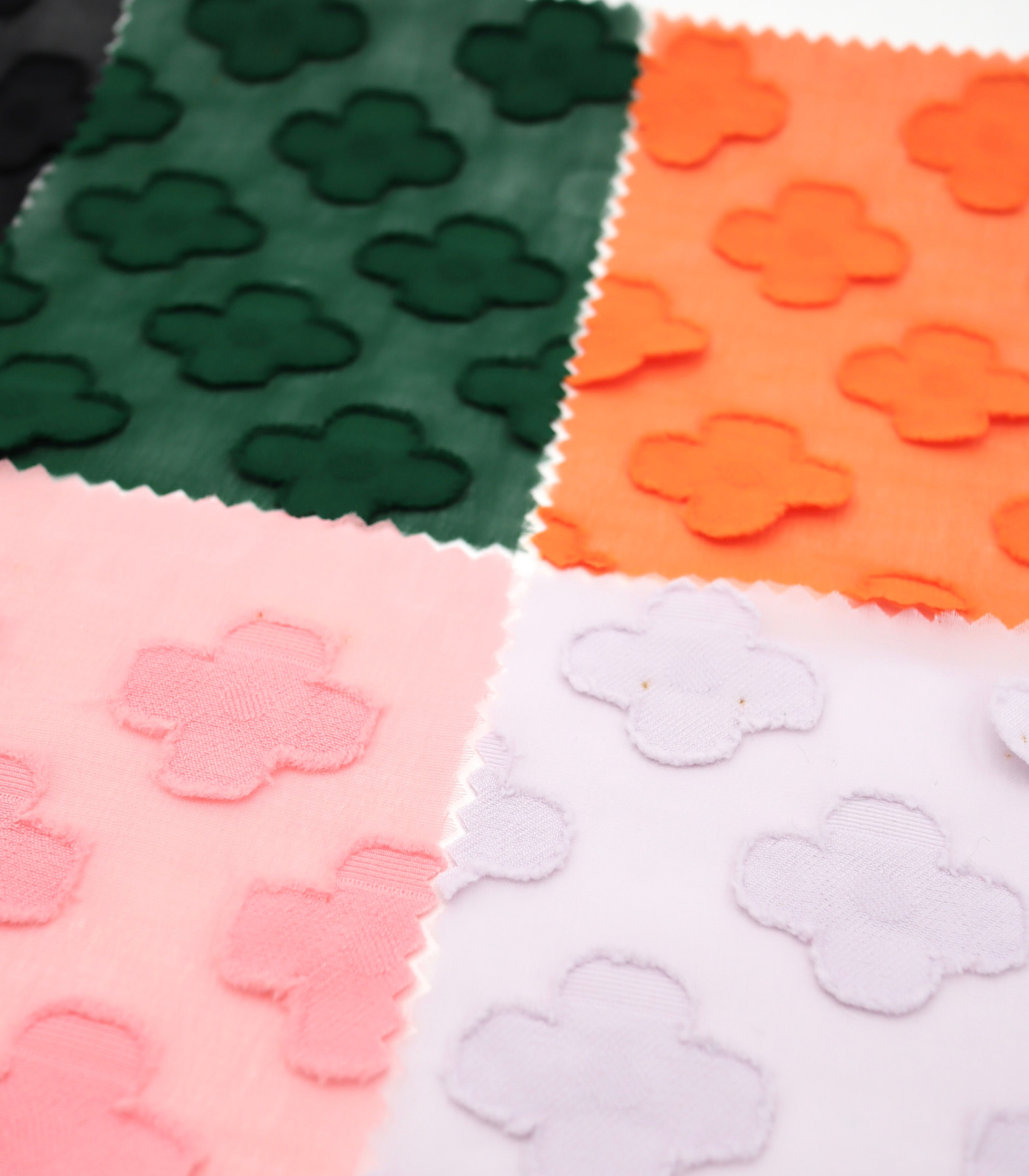 【25SS-376】立体フラワージャガードシフォン　/0.5ｙあたり = ～745円