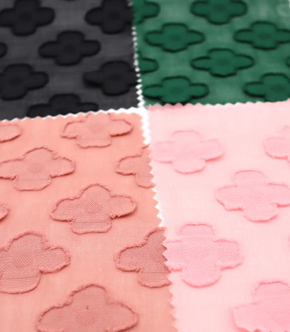 【25SS-376】立体フラワージャガードシフォン　/0.5ｙあたり = ～745円