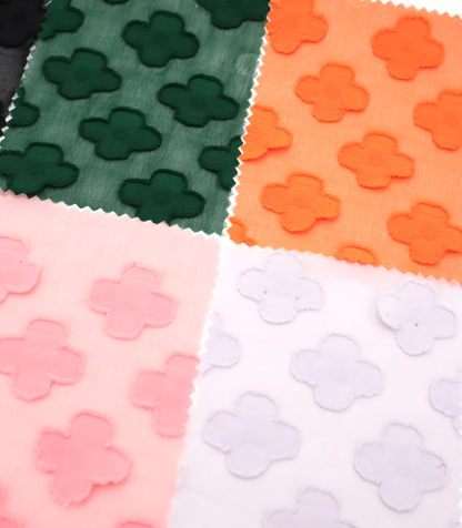 【25SS-376】立体フラワージャガードシフォン　/0.5ｙあたり = ～745円