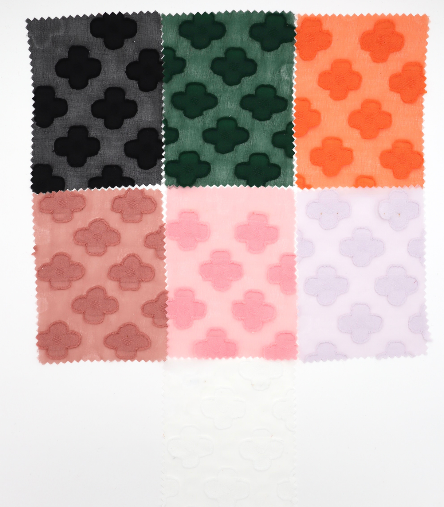 【25SS-376】立体フラワージャガードシフォン　/0.5ｙあたり = ～745円