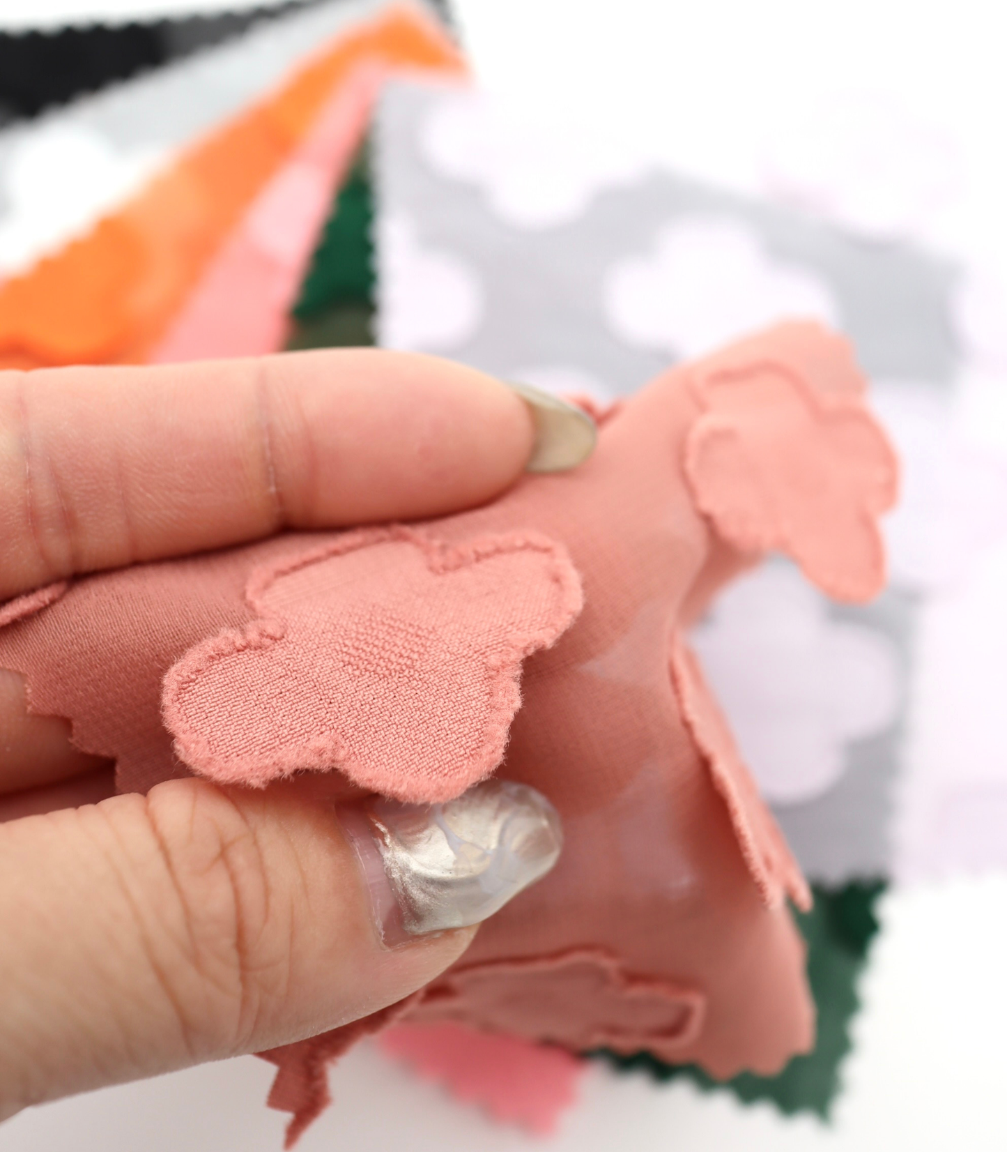 【25SS-376】立体フラワージャガードシフォン　/0.5ｙあたり = ～745円