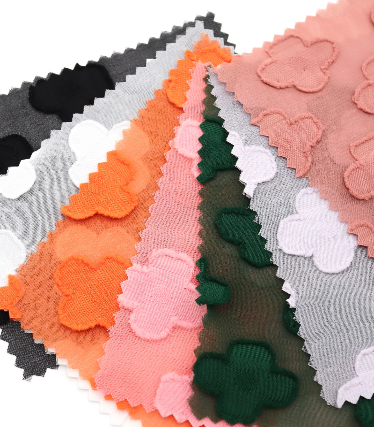 【25SS-376】立体フラワージャガードシフォン　/0.5ｙあたり = ～745円