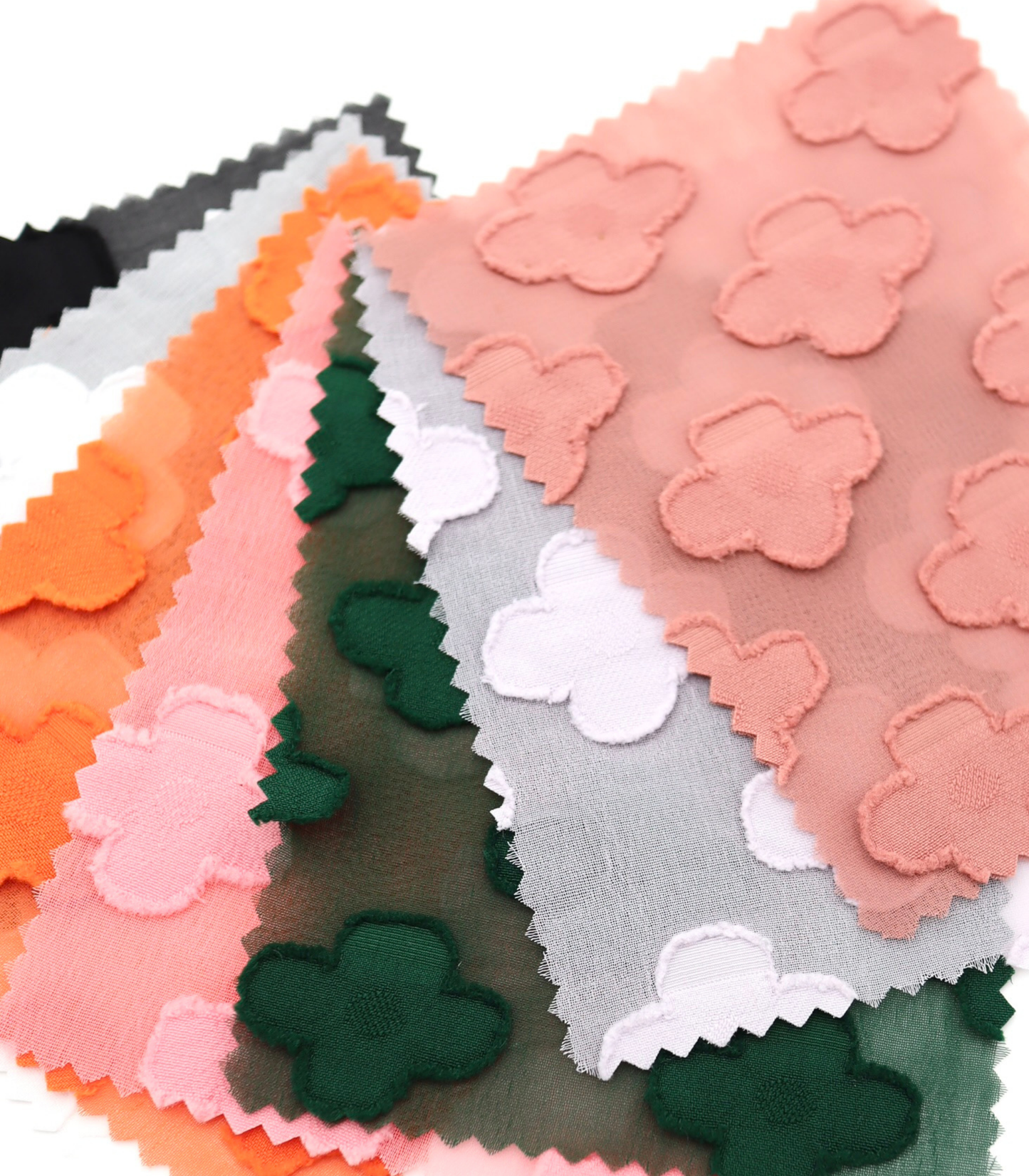 【25SS-376】立体フラワージャガードシフォン　/0.5ｙあたり = ～745円