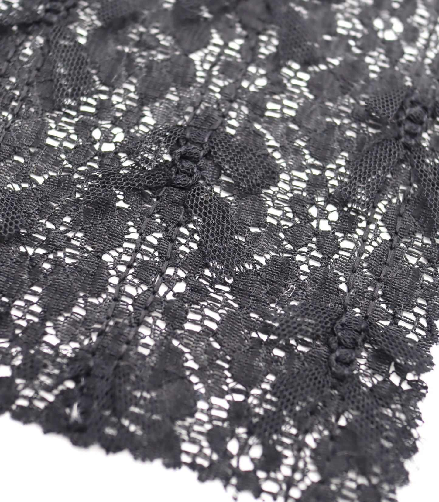 【25SS-380】チュールリボン付きレース　/0.5ｙあたり = ～1005円