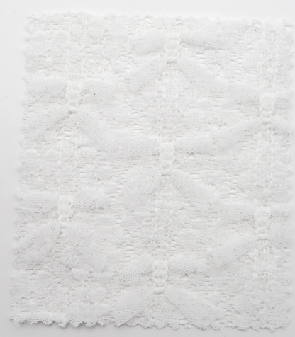 【25SS-380】チュールリボン付きレース　/0.5ｙあたり = ～1005円