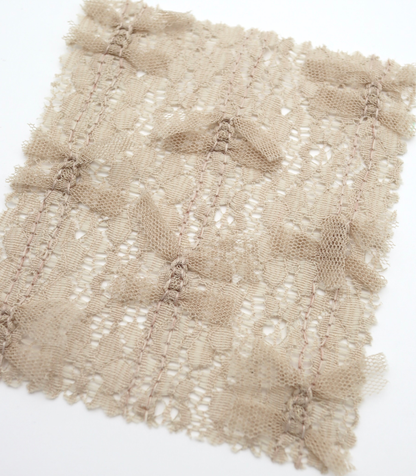 【25SS-380】チュールリボン付きレース　/0.5ｙあたり = ～1005円