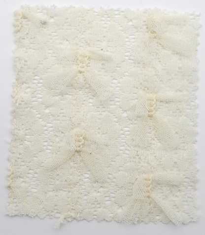 【25SS-380】チュールリボン付きレース　/0.5ｙあたり = ～1005円