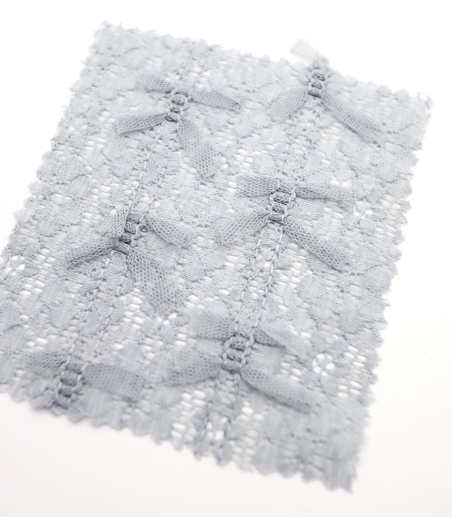 【25SS-380】チュールリボン付きレース　/0.5ｙあたり = ～1005円