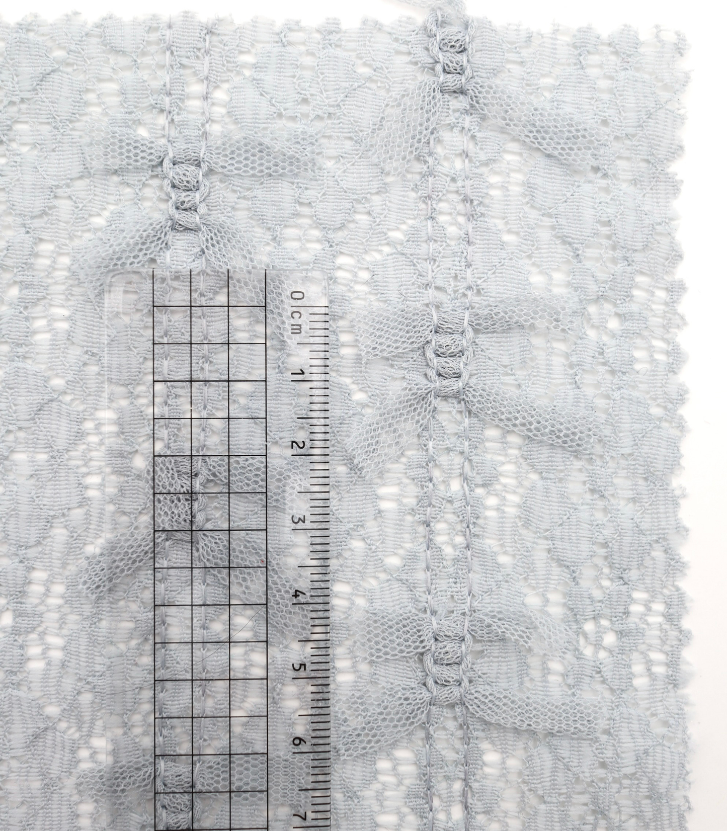 【25SS-380】チュールリボン付きレース　/0.5ｙあたり = ～1005円