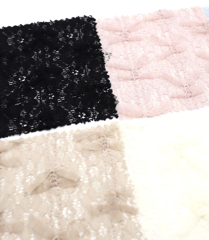 【25SS-380】チュールリボン付きレース　/0.5ｙあたり = ～1005円