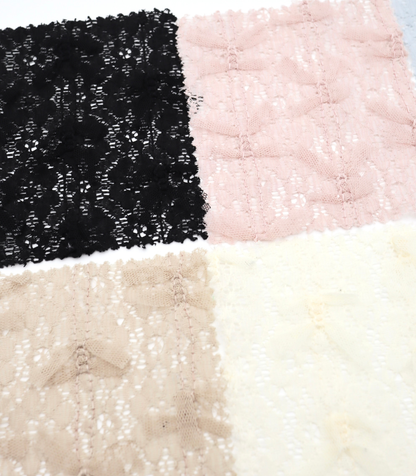 【25SS-380】チュールリボン付きレース　/0.5ｙあたり = ～1005円